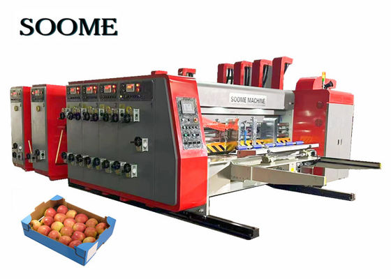 1200*2400 Model Flexo Printer Slotter Die Cutter Machine voor het maken en verpakken van gegolfde dozen
