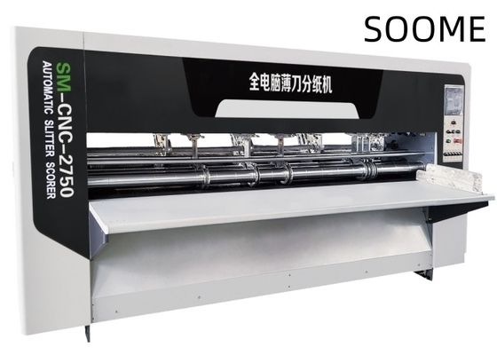 Automatische scheurregeling Servo-type CNC Thin Blade Slitter Scorer Machine voor het snijden en krullen van karton