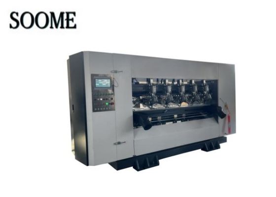Efficiëntie Thin Blade Slitter Scorer Machine 1800/2200 Model met aangepaste kleur voor het maken van gegolfde dozen