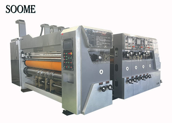Machine voor het maken van kartonnen kartonnen doos met golfplaat Auto Feeder Flexo Printing Die Cutting Machine met vrije plaat