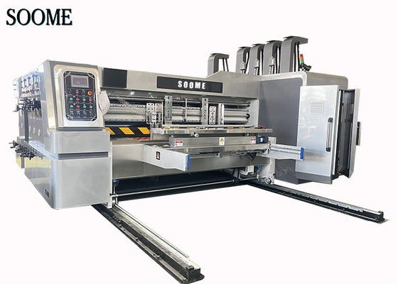 Machine voor het maken van kartonnen kartonnen doos met golfplaat Auto Feeder Flexo Printing Die Cutting Machine met vrije plaat