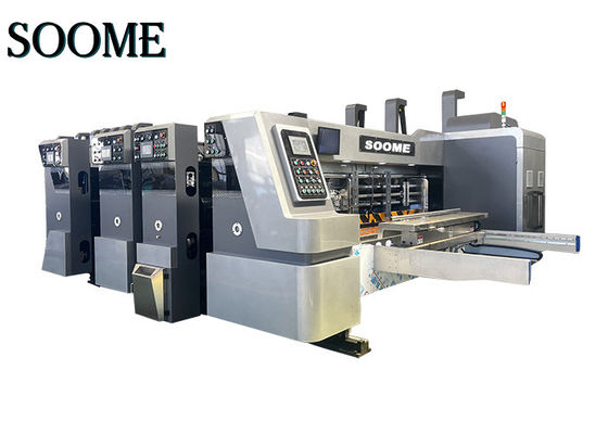 Economisch 1 Kleur golfplaat Flexoprinter Slotter Die Cutter Voor kleine doos Printmaking