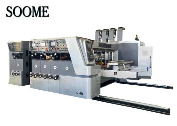 Machine voor het maken van kartonnen kartonnen doos met golfplaat Auto Feeder Flexo Printing Die Cutting Machine met vrije plaat